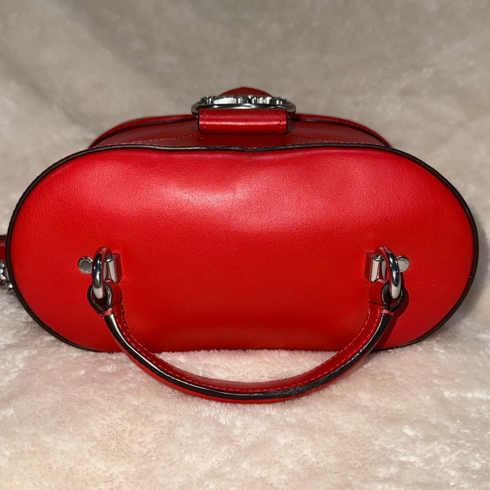 Valentines Coach Georgie Gem Cherry 🍒 Red Bright Poppy Crossbody Bag Purse 5503 - Picture 9 of 16